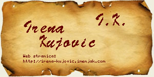 Irena Kujović vizit kartica
